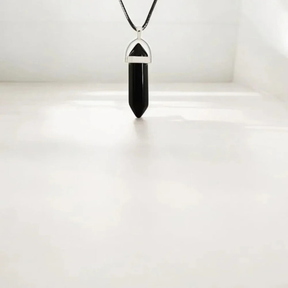 Obsidian Bullet Necklace - Picture 3 of 4